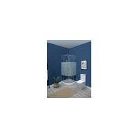 Душевой уголок Aquanet AE10-Q-90x90U-CP Practic 900x900мм, 1/4 R550, хром, полоска, 6 мм 00243615