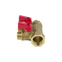 Коллектор Aquasfera латунь, шаровой кран, красный, 3/4", 3 выхода 1/2 н/р., 35 мм 9026-02 027-8994