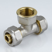 Тройник Aquasfera МП обжимной, латунь Дн20х3/4х20 ВР 7013-02 027-8769