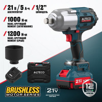 Бесщеточный аккумуляторный ударный гайковерт ALTECO CIW 20-1000 Li BL 47638