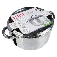 Кастрюля VETTA Фултон 22x12.5 см, 4.0 л, со стеклянной крышкой 822-114