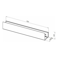 Полка Aquanet Магнум 700x120x100 с крючками 00302221