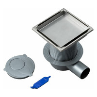 Точечный трап Logan L004-150 с решеткой из нержавеющей стали, под плитку, 15x15 см 00306894