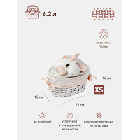 Корзина бельевая "Единорог" Natural House, Д260 Ш150 В160, белый EW-86 XS