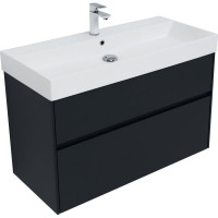 Тумба Aquanet Бруклин 100 антрацит матовый 00310139