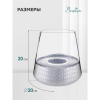 Декоративный подсвечник Вещицы 200х200х200, бело-серебристый, с cеребряным напылением CSA-27