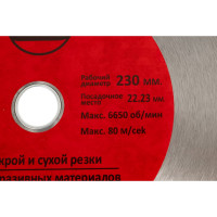 Диск турбо-сегмент 230x22/25.4x10 мм Strong СТД-13500230