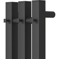 Электрический полотенцесушитель Point гермес п3 120x1200 диммер справа, черный PN13822B