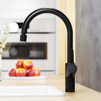 Смеситель для кухни Damixa Eclipse с двухрежимным регулируемым аэратором, черный 310722300