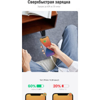 Кабель Ugreen USB C - Lightning, резиновое покрытие, цвет белый, 1 м 10493