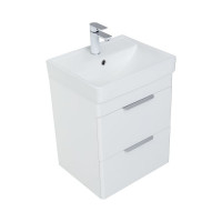 Тумба Aquanet Ирис new 50 подвесная, 2 ящика, белый глянец 310143 00310143