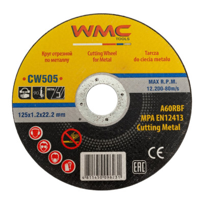 Отрезной абразивный круг WMC TOOLS WMC-CW505