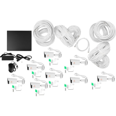 Netlink Nl-nv08-p-kit готовый ip комплект видеонаблюдения 8 камер, 4мп с poe питанием УТ-00001705