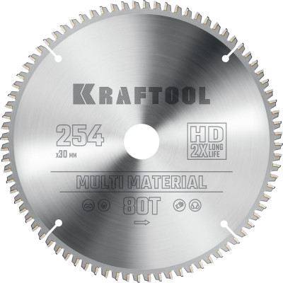 Пильный диск по алюминию KRAFTOOL Multi material 36953-254-30