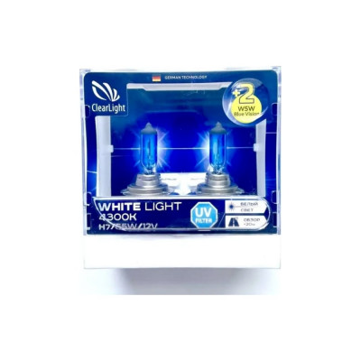 Clearlight Комплект ламп h7()12v-55w whitelight (2 шт.) + w5w blue vision (2 шт.) MLH7WL+W5W