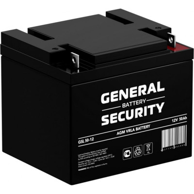 Аккумуляторная батарея General Security GS50-12 12В 50 Ач GSL50-12 GSL50-12 GENERAL SECURITY