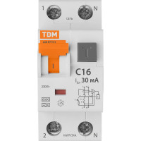 Автоматический выключатель дифференциального тока TDM ELECTRIC АВДТ 32 C16 30мА SQ0202-0030