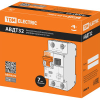 Автоматический выключатель дифференциального тока TDM ELECTRIC АВДТ 32 C16 30мА SQ0202-0030