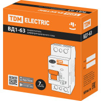 Устройство защитного отключения TDM ELECTRIC ВД1-63 2Р 100А 30мА SQ0203-0025