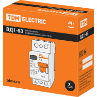 Устройство защитного отключения TDM ELECTRIC ВД1-63 2Р 25А 300мА SQ0203-0007