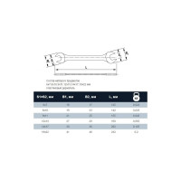 Набор рожковых ключей THORVIK OEWS006 6-22 мм, 6 предметов 52008
