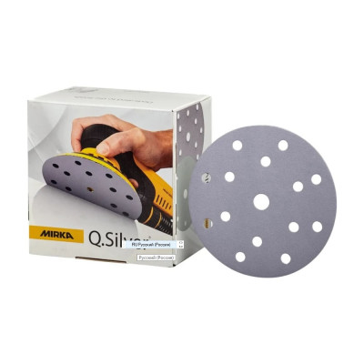 Круг шлифовальный Q.SILVER (100 шт; 150 мм; 15 отв; P400) MIRKA 3661109941