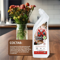 Бесхлорное дезинфицирующее средство КЕНАЗ плюс дезинфекция инструментов, поверхностей, пола, воздуха, 0.8 л 809806