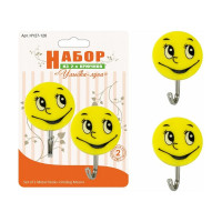 Набор из 2-х крючков МУЛЬТИДОМ Улыбка-Луна бол. HY27-126