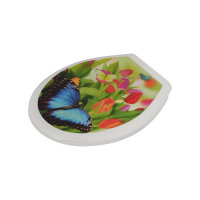 Сиденье для унитаза с крышкой МУЛЬТИДОМ Баттерфляй СП72-103