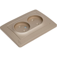 Розетка Systeme Electric Blanca внутр Титан 2-ая б/з без шторок, 16А, 250В SE BLNRS000024