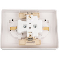 Розетка Systeme Electric Blanca внутр Алюминий 2-ая с/з IP44 со шторками, 16А, 250В SE BLNRS441123