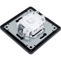 2-клавишный выключатель Systeme Electric Glossa Антрацит, сх.5, 10АХ в сборе SE GSL000752