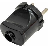 Вилка Smartbuy прямая, без заземления, черная, 10А, 250В SBE-10-P04-b