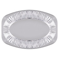 Овальное одноразовое блюдо МУЛЬТИДОМ Размер 43х27.5х3.2см, 2шт, алюминий NEW МО8-198