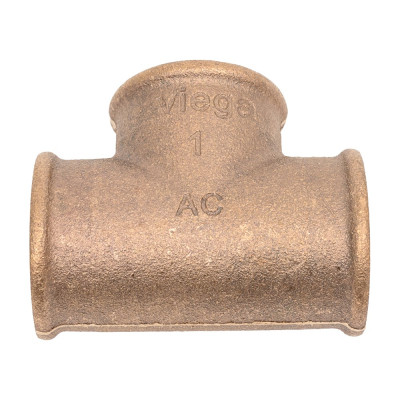 Тройник Viega, ВВВ, 1", 1", 1", бронза RX, равнопроходной 264260