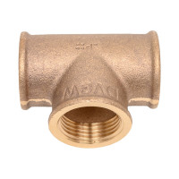 Тройник Viega, ВВВ, 1", 1", 1", бронза RX, равнопроходной 264260