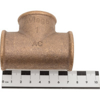 Тройник Viega, ВВВ, 1", 1", 1", бронза RX, равнопроходной 264260