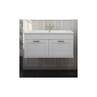 Тумба Sanflor Ванесса 95 белый и умывальник PIANO 95 С15327