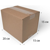 Картонная коробка PACK INNOVATION Гофрокороб 20x15x15 см, объем 4.5 л, 50 шт IP0GK00201515-50