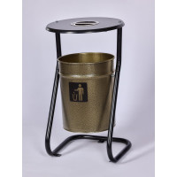 Урна уличная металлическая ПРОФМЕТСТИЛЬ бронза, с пепельницей, с креплением в асфальт 656