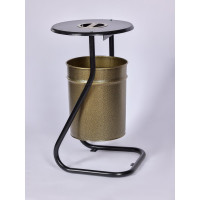 Урна уличная металлическая ПРОФМЕТСТИЛЬ бронза, с пепельницей, с креплением в асфальт 656