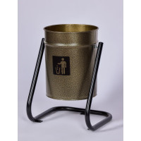 Урна уличная металлическая ПРОФМЕТСТИЛЬ бронза с креплением в асфальт 636