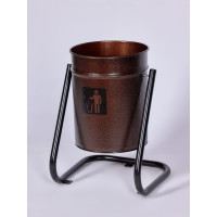 Урна уличная ПРОФМЕТСТИЛЬ металлическая, коричневая, с креплением в асфальт 631