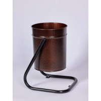 Урна уличная ПРОФМЕТСТИЛЬ металлическая, коричневая, с креплением в асфальт 631