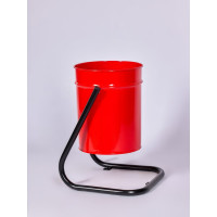 Урна уличная ПРОФМЕТСТИЛЬ металлическая, красная, с креплением в асфальт 637