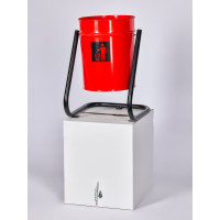 Урна уличная ПРОФМЕТСТИЛЬ металлическая, красная, с креплением в асфальт 637