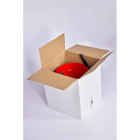 Урна уличная ПРОФМЕТСТИЛЬ металлическая, красная, с креплением в асфальт 637