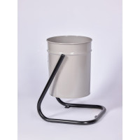 Урна уличная ПРОФМЕТСТИЛЬ металлическая, серая, с креплением в асфальт 632