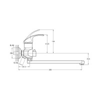 Смеситель для ванной G-Lauf LWZ7-A182
