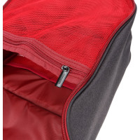 Дорожный несессер Torber чёрный/бордовый, полиэстер 300D, 27x22x11 см T010-BRD